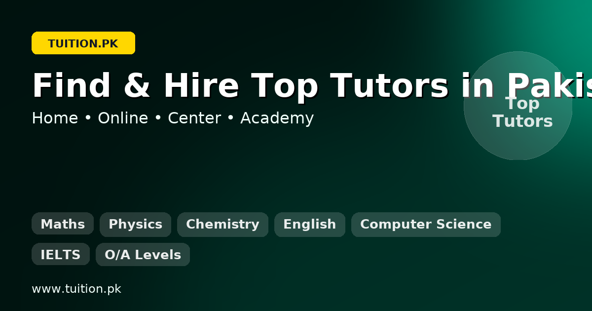 Tuition.pk - Main screenshot showing features and interface