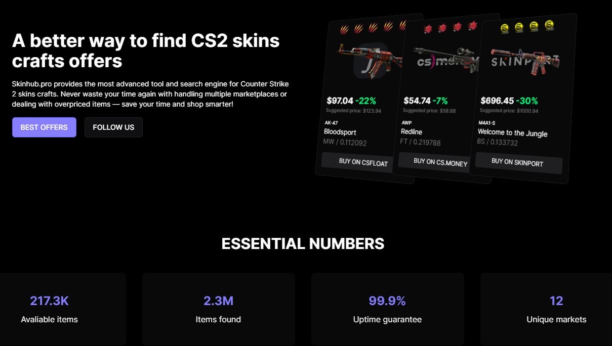 Media SKINHUB.PRO - Cari item CS2 paling jarang di web 2