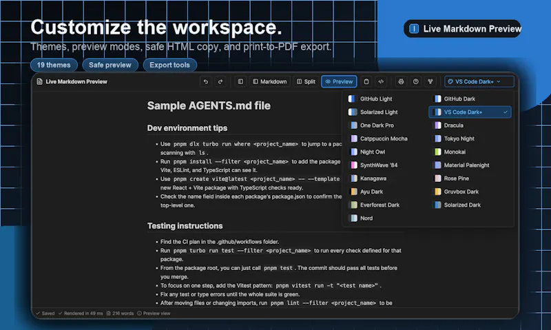 Live Markdown Preview screenshot 3
