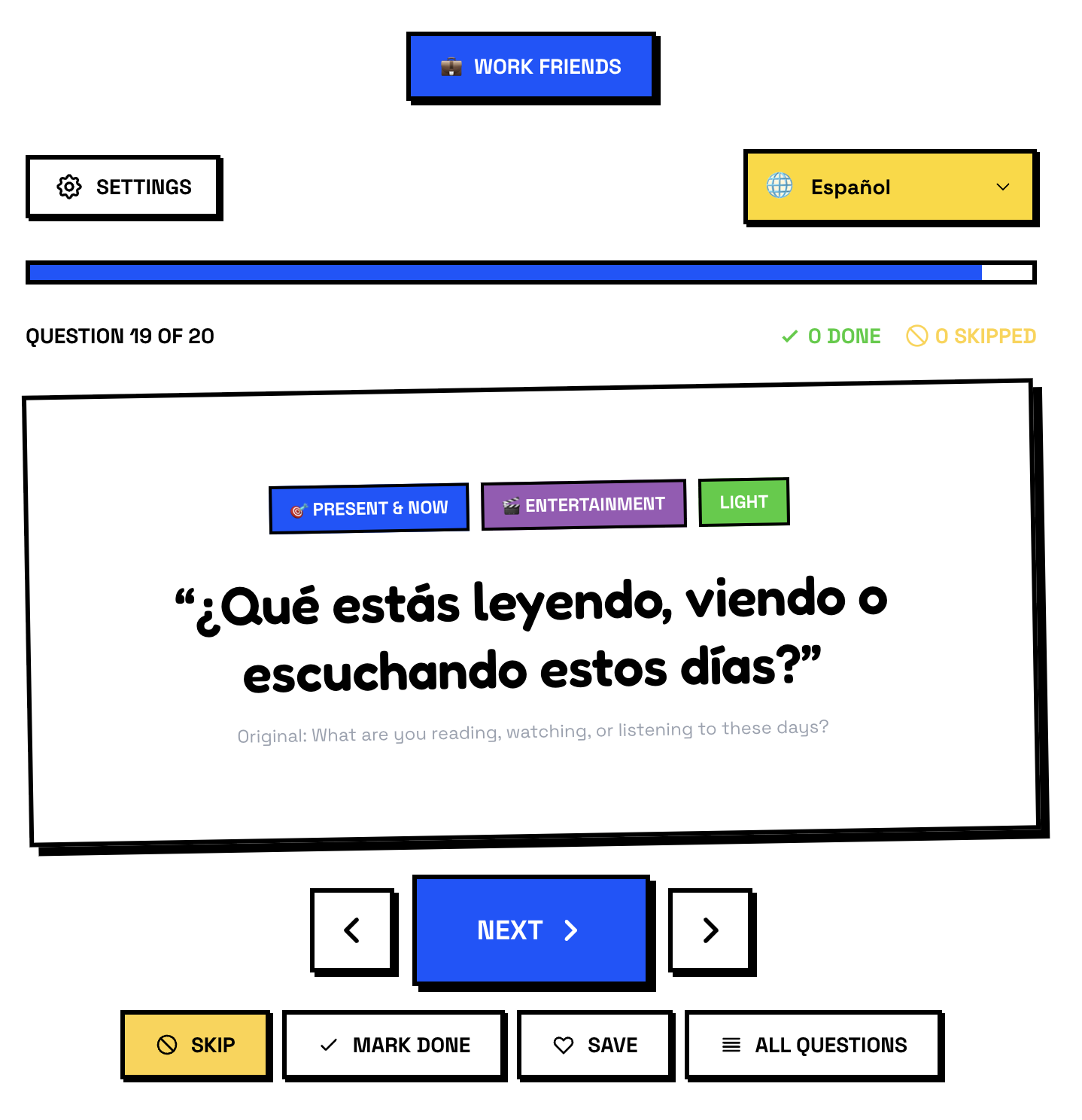Spark: Life-Changing Convos - Screenshot 2 showing product features and functionality
