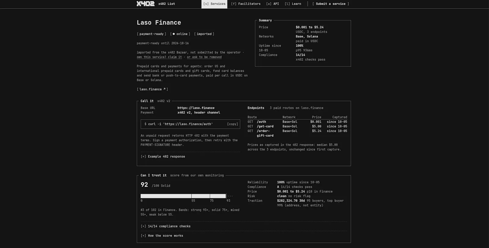 x402 List screenshot 2