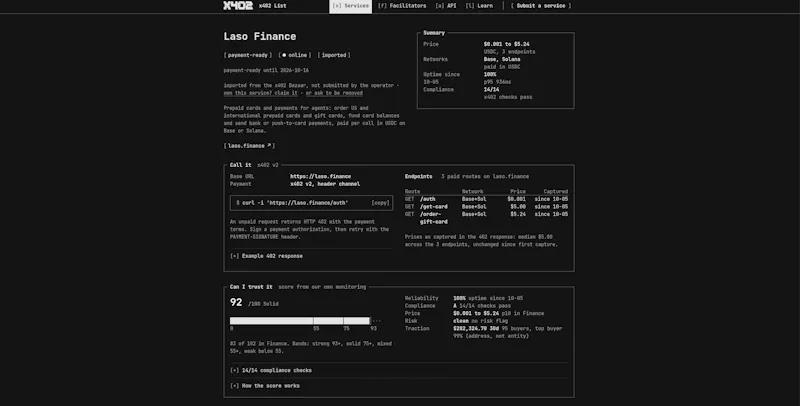 x402 List screenshot 2