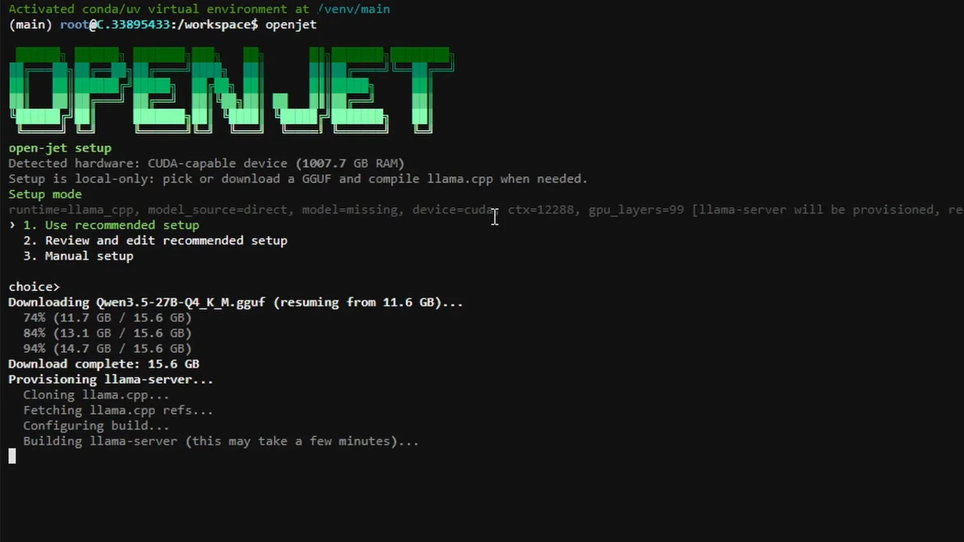 OpenJet のプロダクトバナー