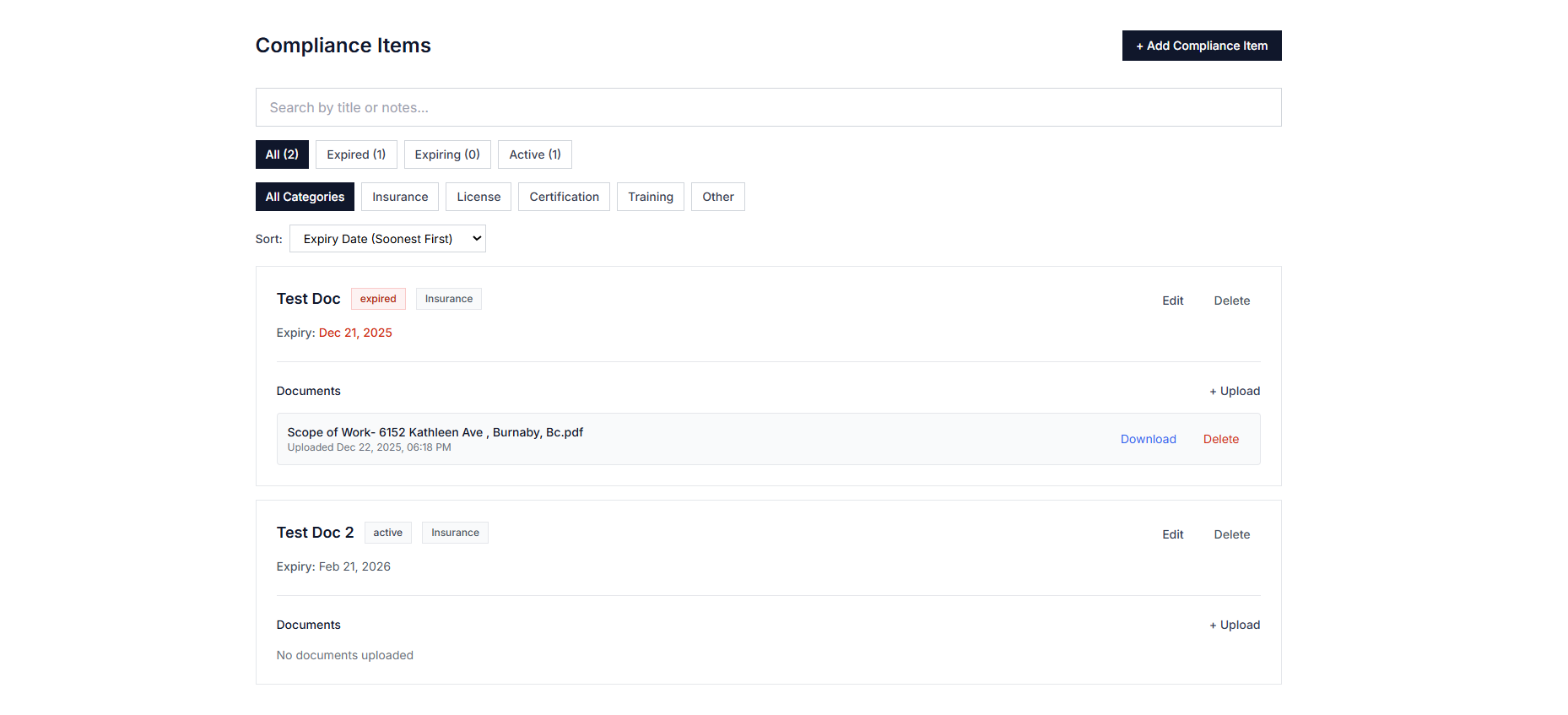 CompliTrack - Screenshot 2 showing product features and functionality