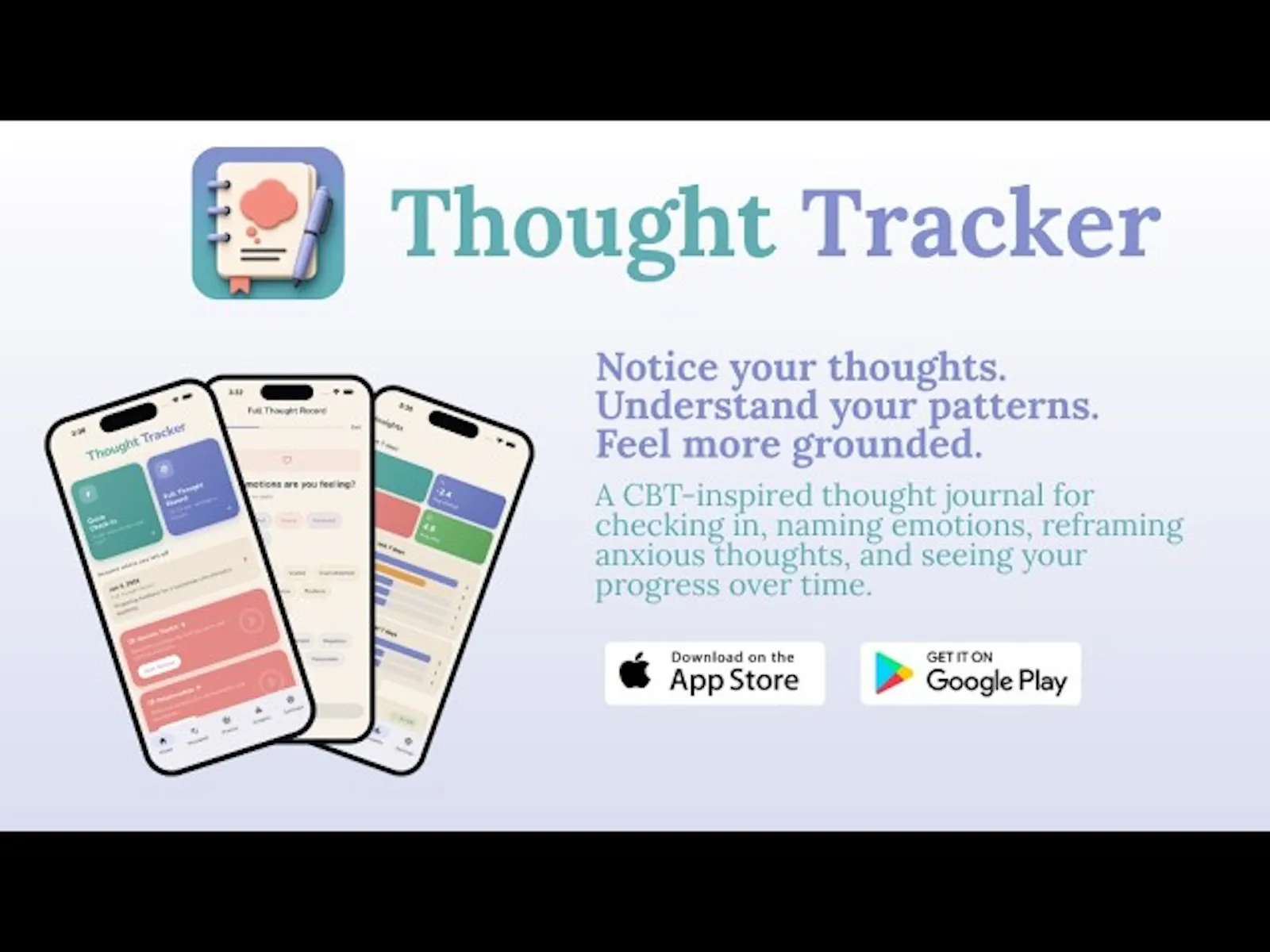Thought Tracker CBT screenshot 1 (video preview)