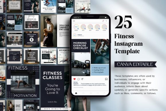 Fitness Instagram Post Canva logo