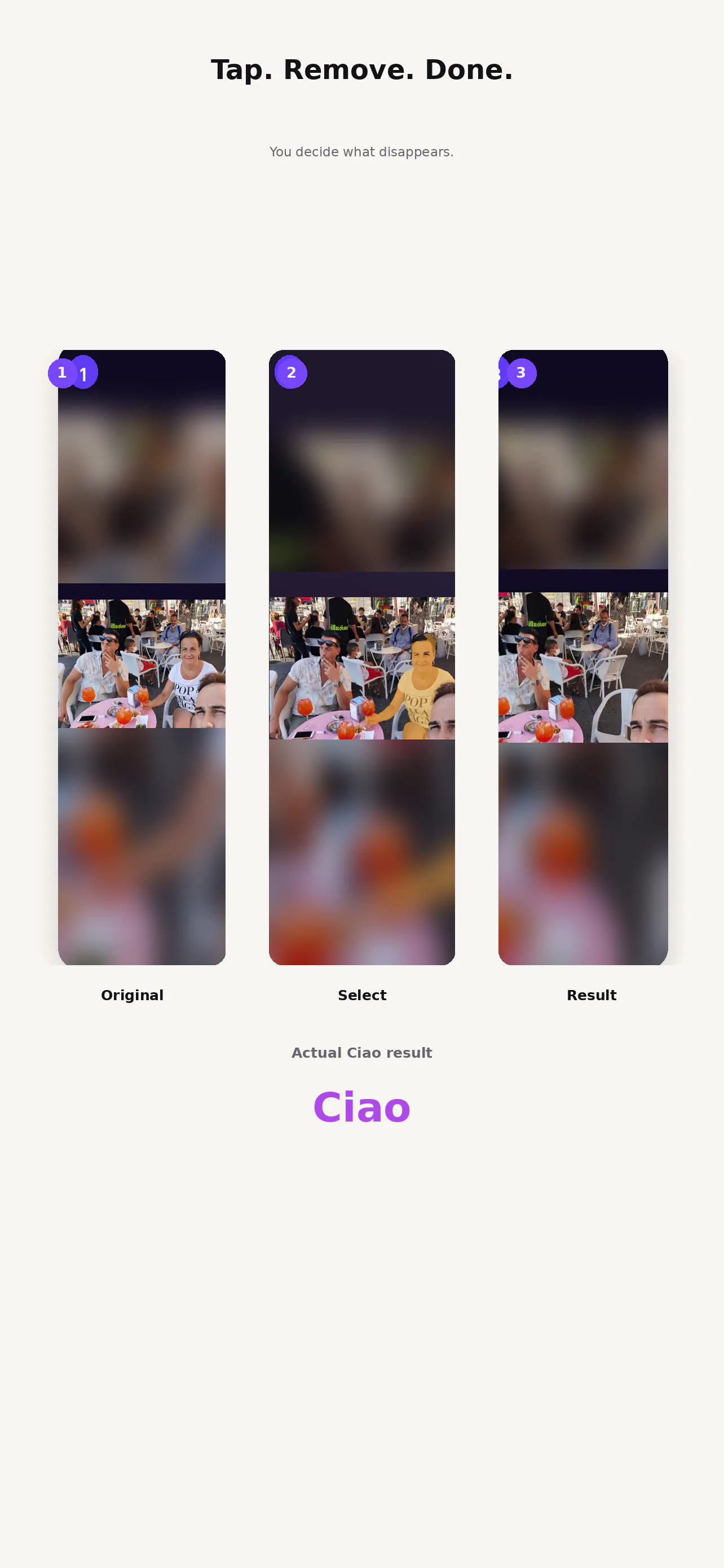 Ciao – Object & People Eraser gallery image