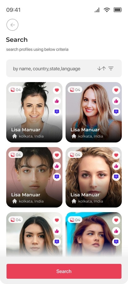 Tinder Clone Script for Own Dating App - Screenshot 2 showing product features and functionality