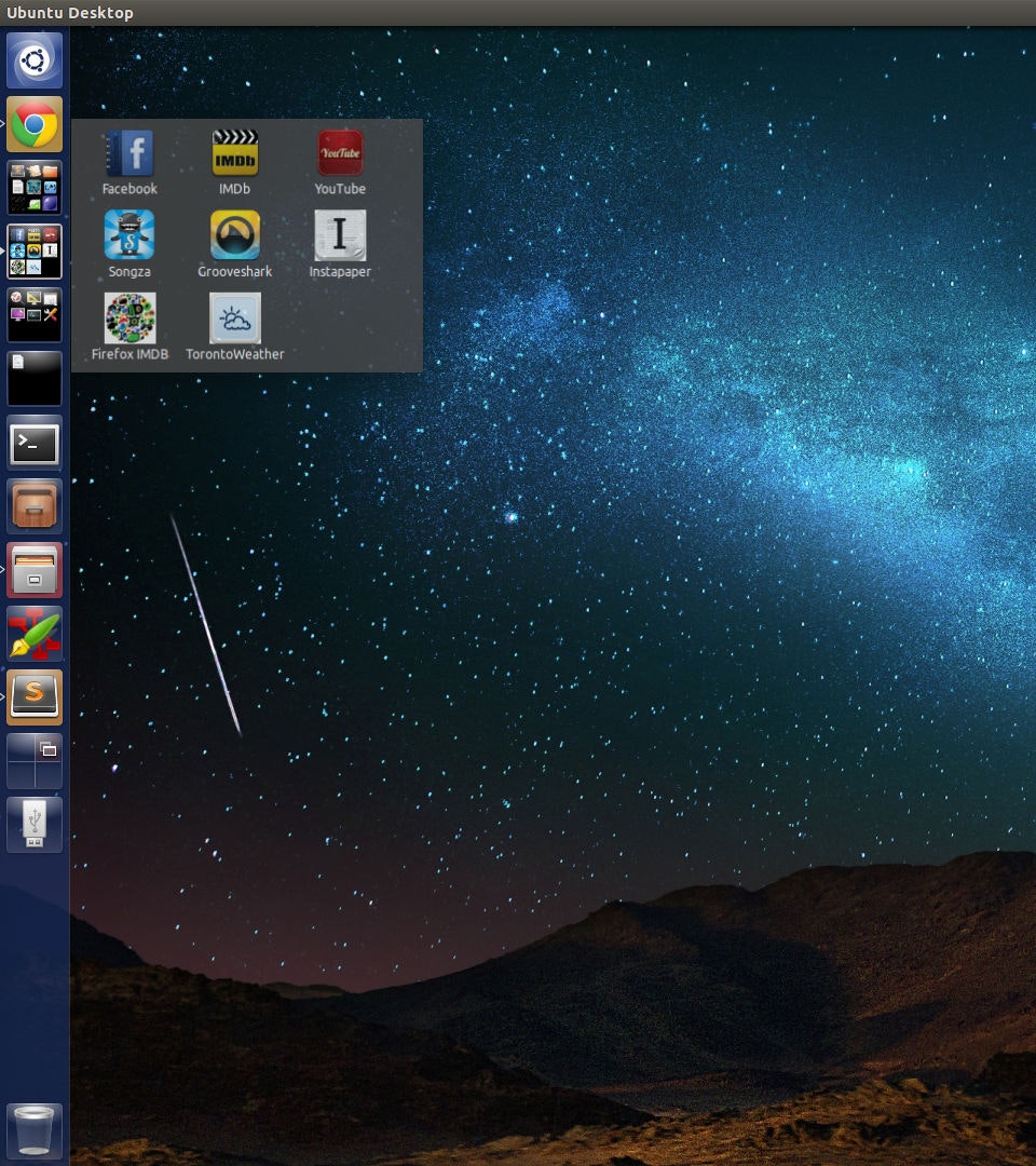 Ubuntu Unity Launcher FOLDERS