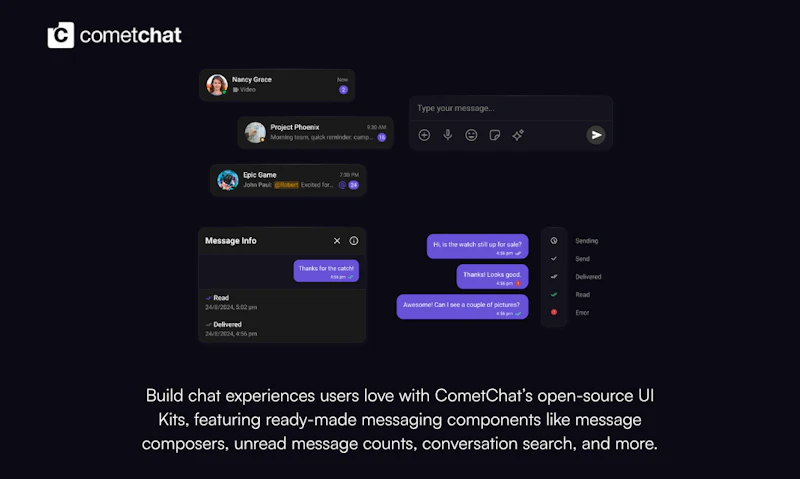 Production Ready UI Kits by CometChat screenshot 2