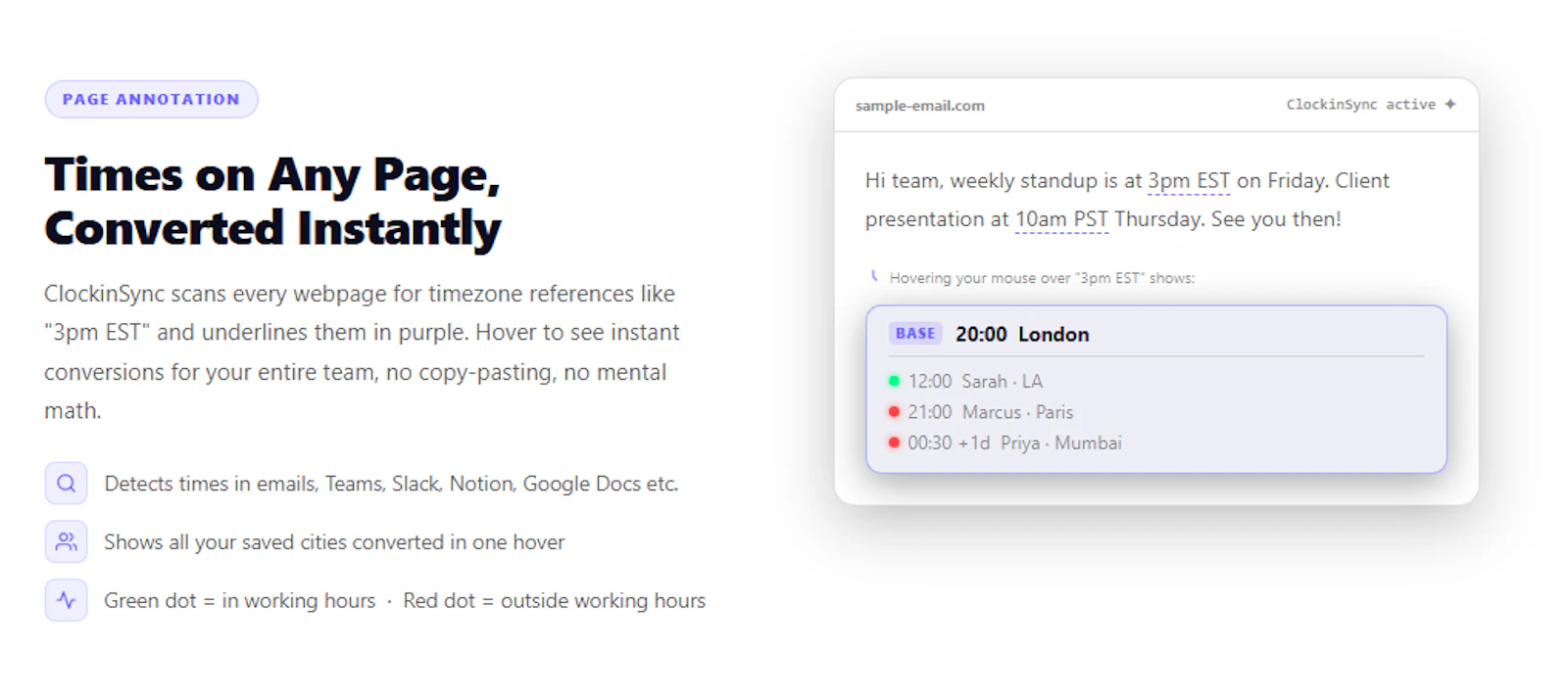 ClockinSync - Smart Timezone Extension screenshot 7