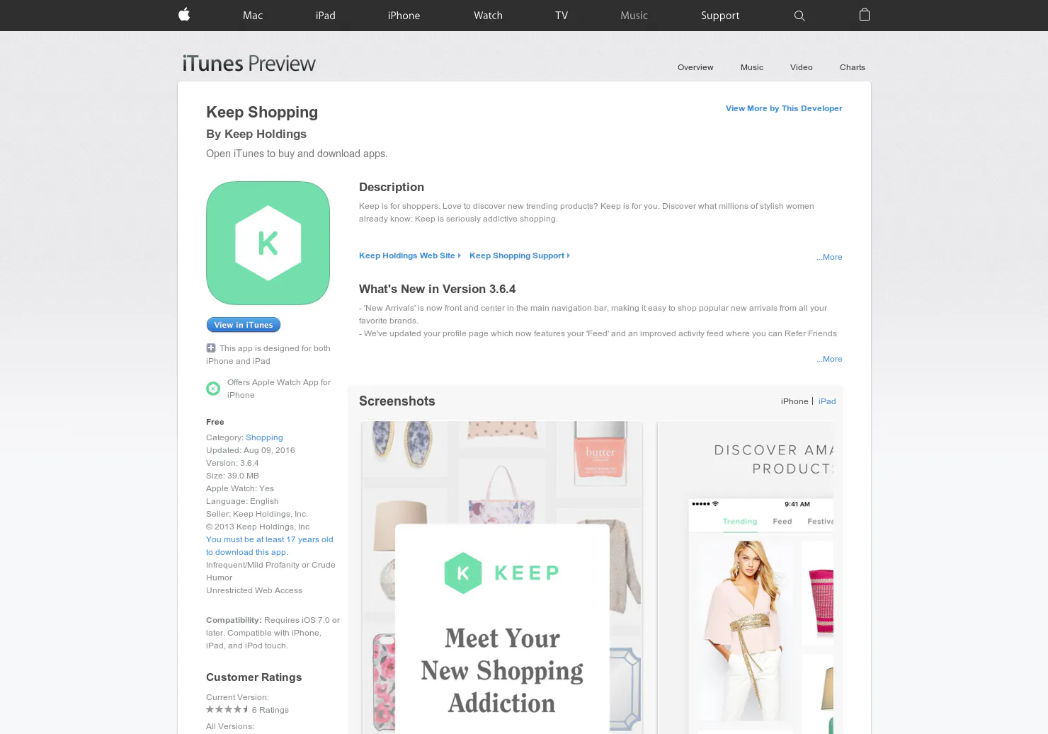 Keep for Apple Watch