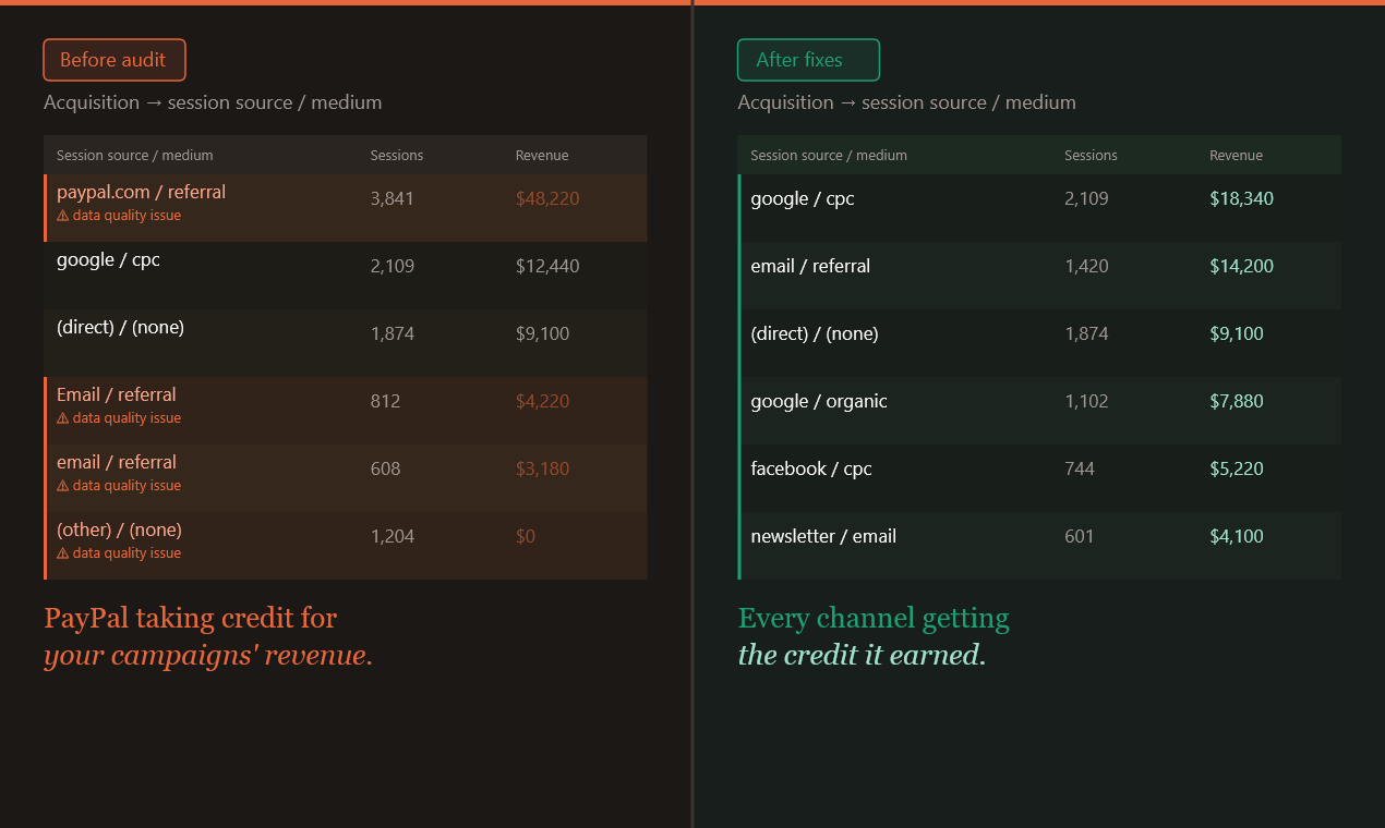 Native Ore Analytics - GA4 Health Check - Screenshot 5 showing product features and functionality