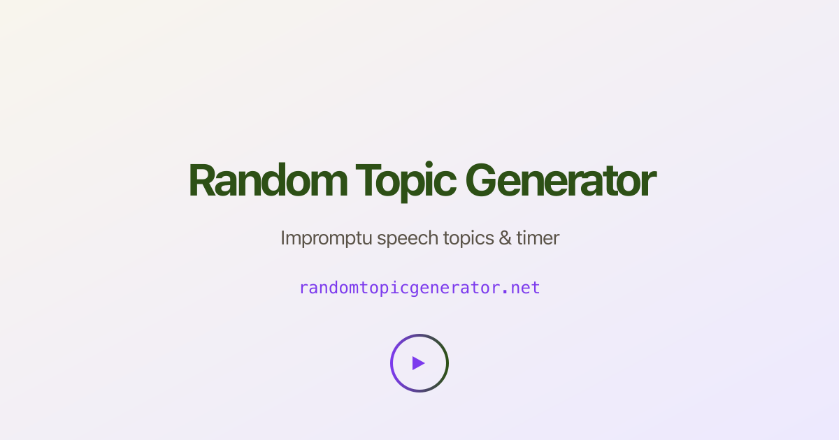 Speech Topic Generator gallery image
