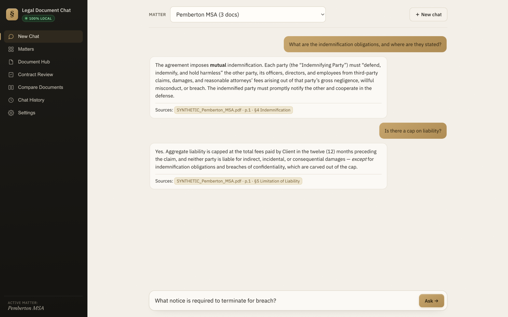 Legal Document Chat for Attorneys, open gallery image