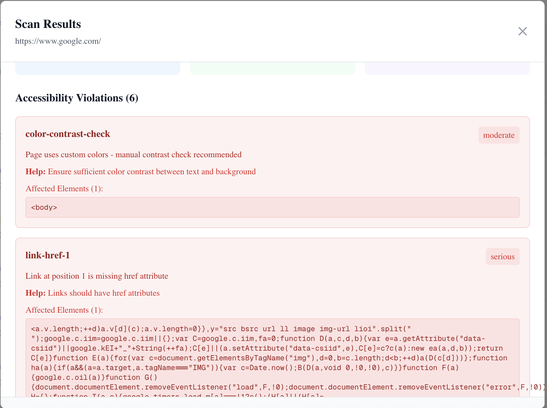 A11y Scan gallery image