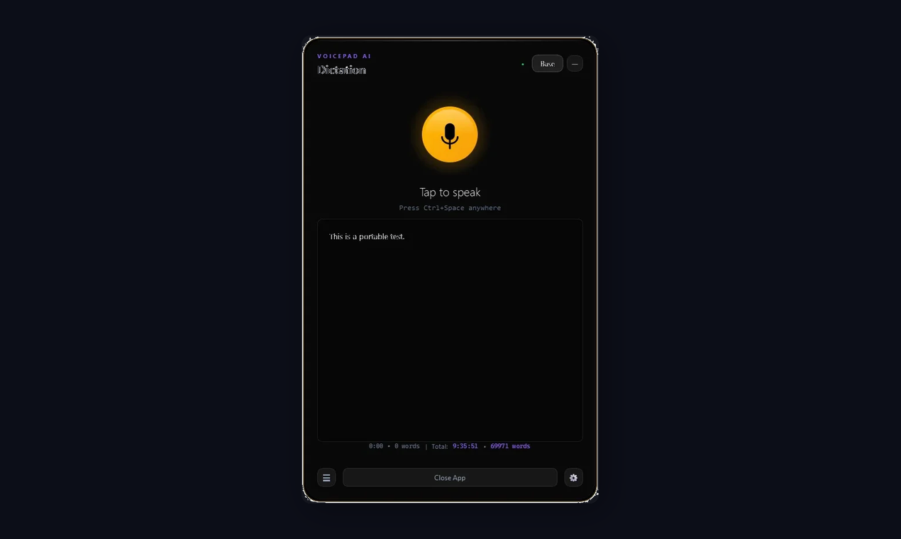 VoicePad - Screenshot 3 showing product features and functionality