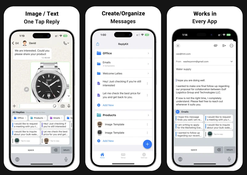 ReplyKit - Template Keyboard screenshot 3