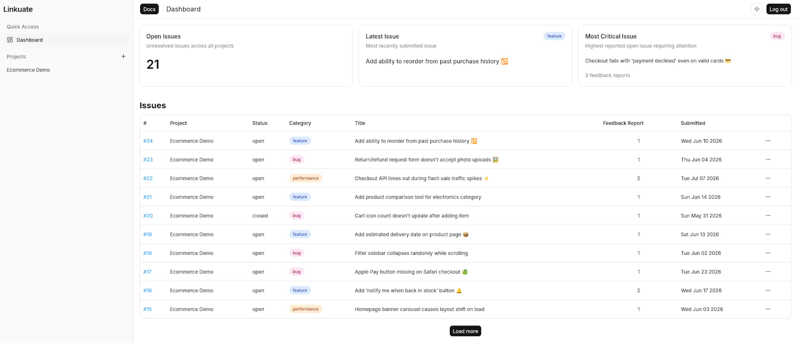 Linkuate screenshot 1