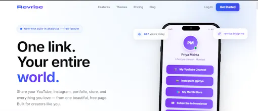 Revrise — Link in Bio for Creators gallery image