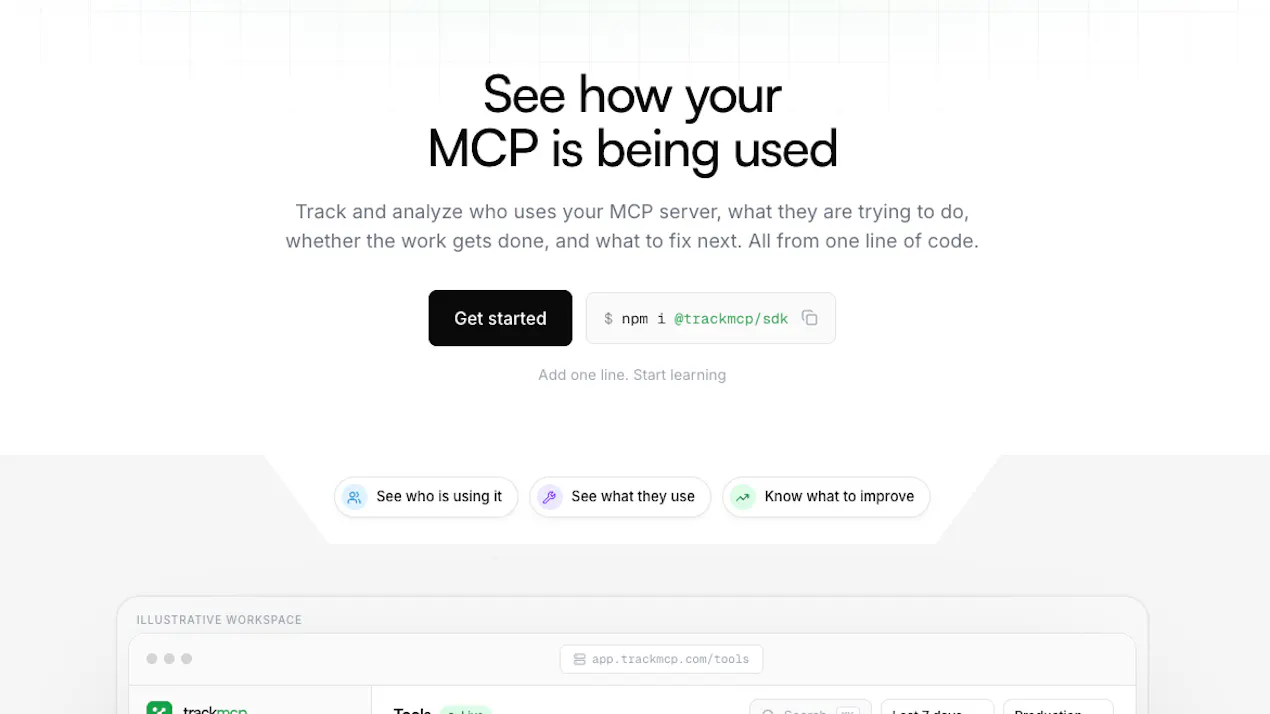 TrackMCP product