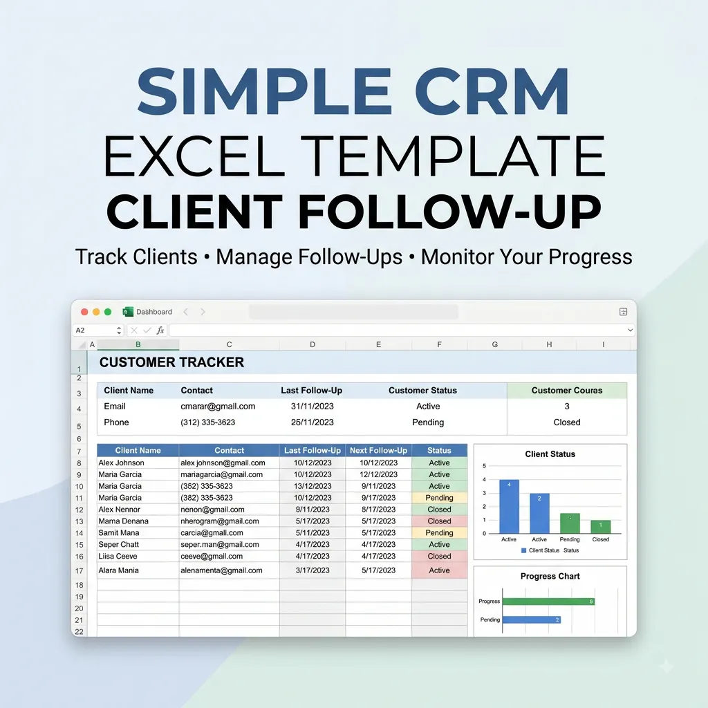 Simple CRM Excel Template