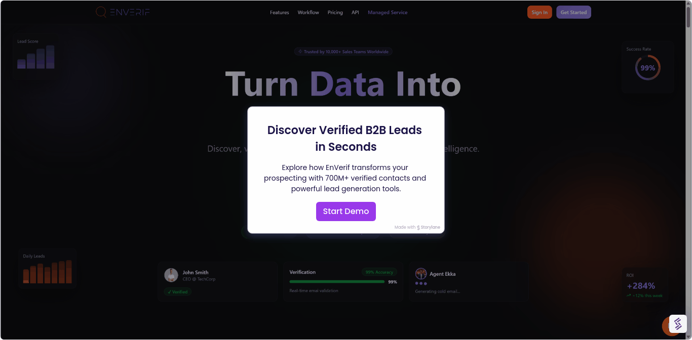 ENVERIF - Screenshot 2 showing product features and functionality