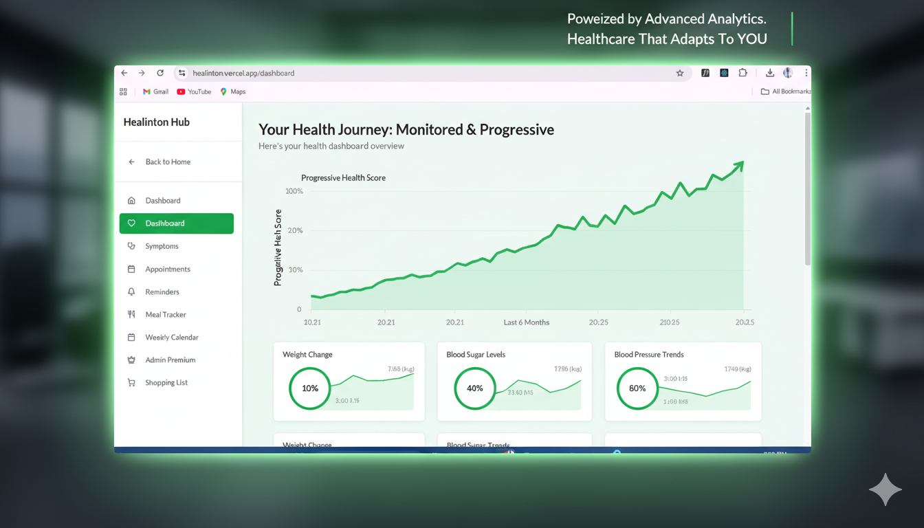 Healinton - Main screenshot showing features and interface