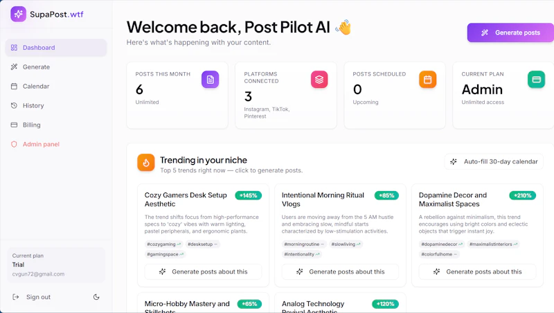 SocMed content generator in a minute screenshot 3
