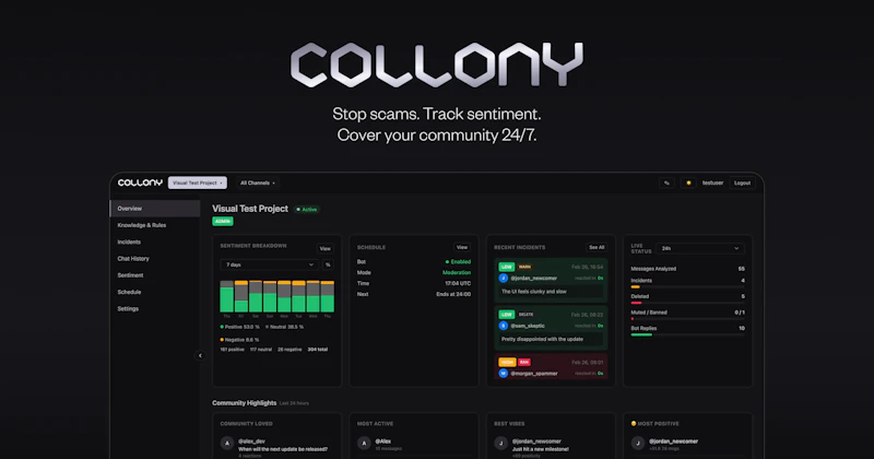 collony – AI Moderation for Communities screenshot 1