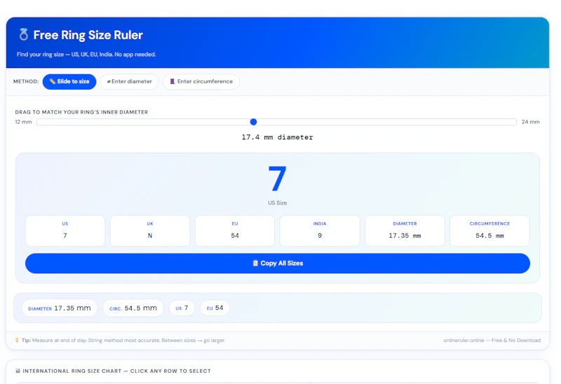 Free Online Ruler - Inch, CM & MM Ruler screenshot 3