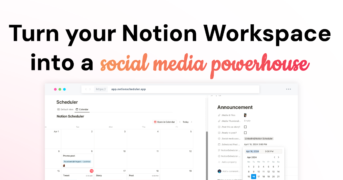 startuptile NotionScheduler-Schedule social media posts using Notion