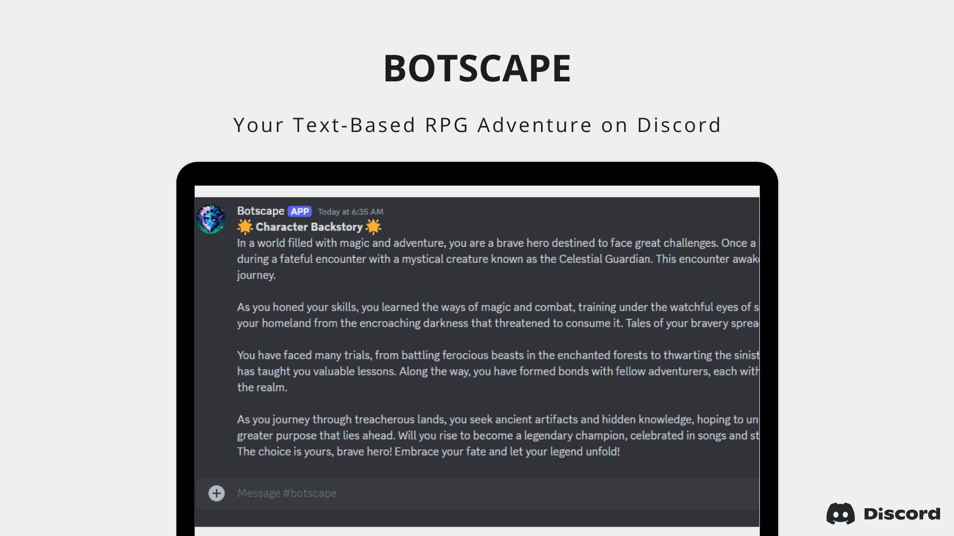 BOTSCAPE: การผจญภัย RPG ที่ใช้ข้อความของคุณ media 1