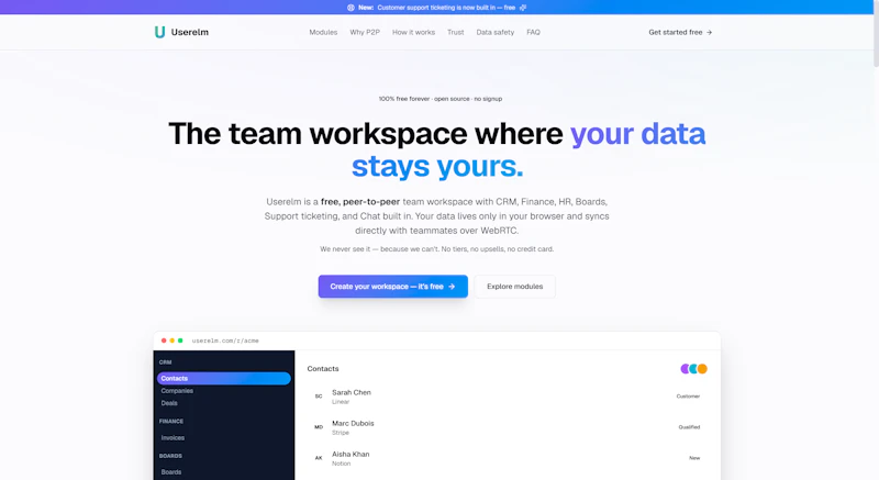 Userelm screenshot 1
