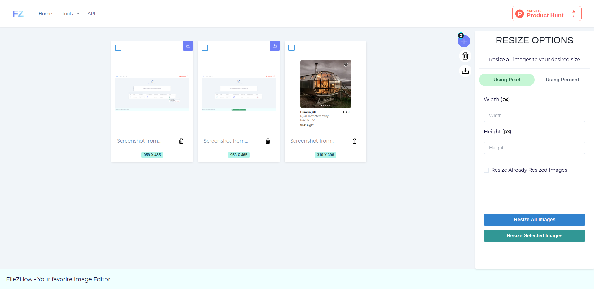 Tamanho da imagem re-sizer com UX aprimorado media 1