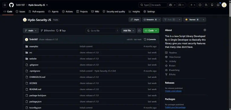 Hyde Security JS screenshot 1