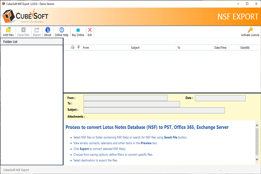 Cubexsoft NSF Converter media 1