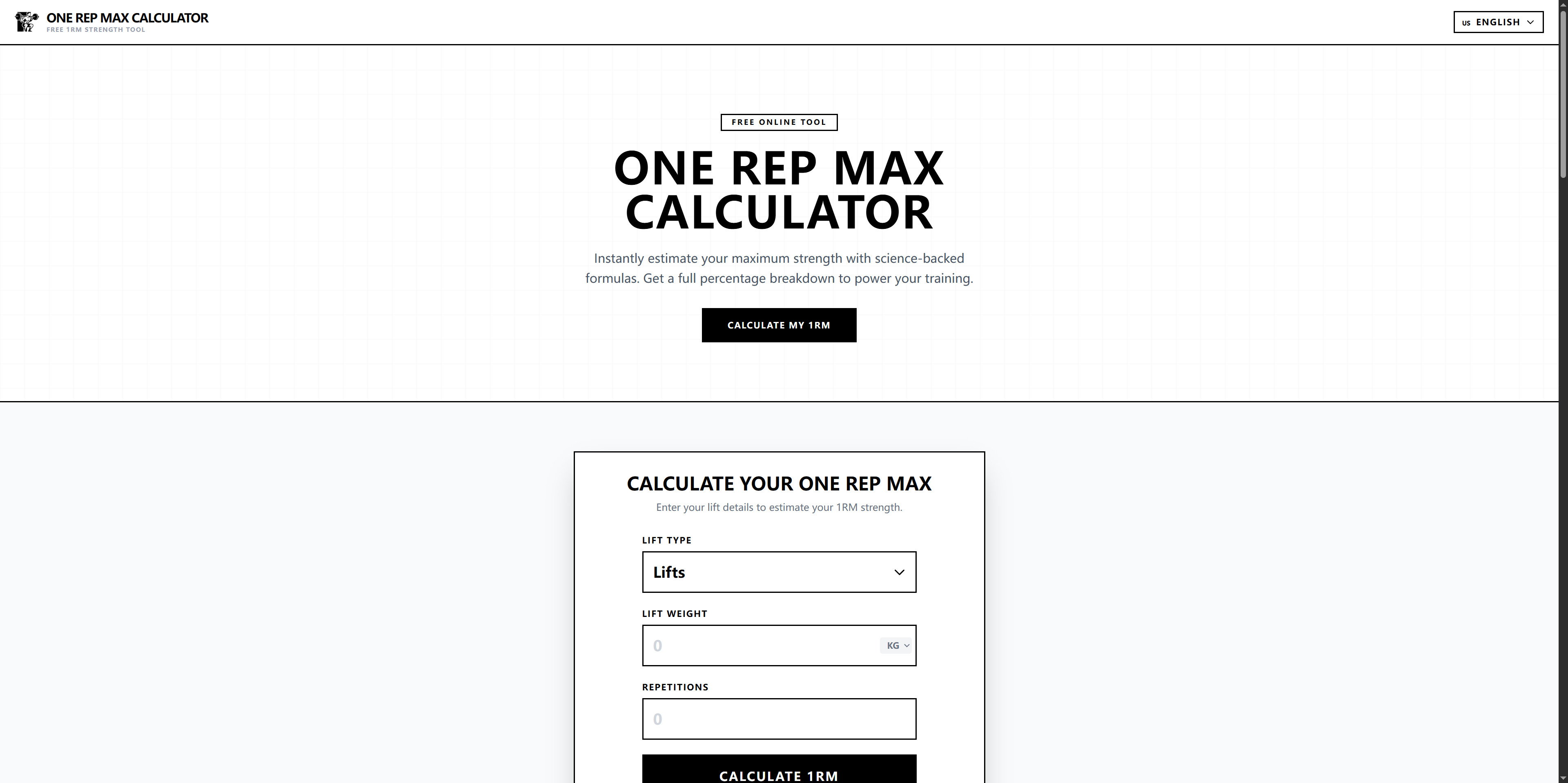 One Rep Max Calculator gallery image