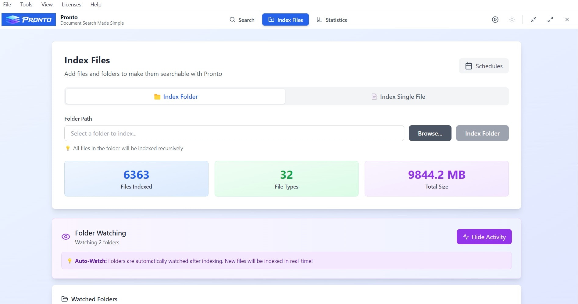 Pronto-Search - Screenshot 2 showing product features and functionality