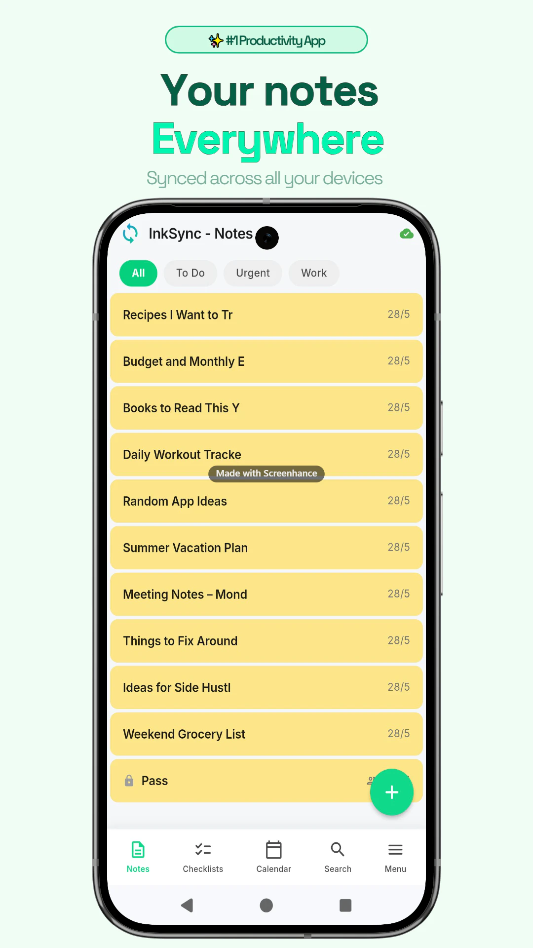 Ink Sync Notes & Checklist 截图