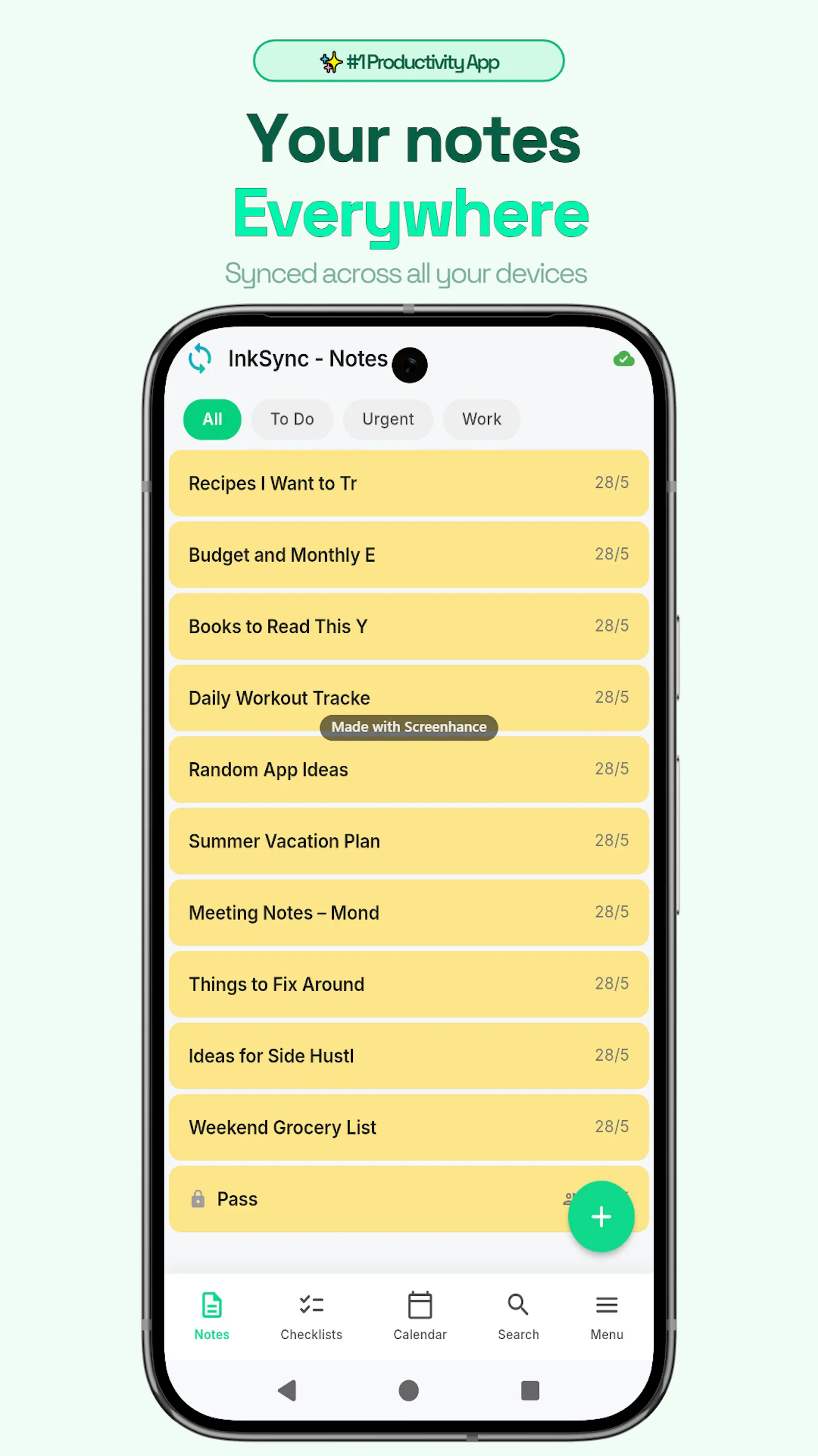 Ink Sync Notes & Checklist screenshot 1