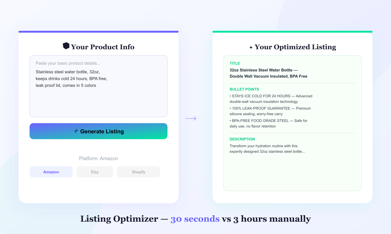 SellerAI - Screenshot 2 showing product features and functionality