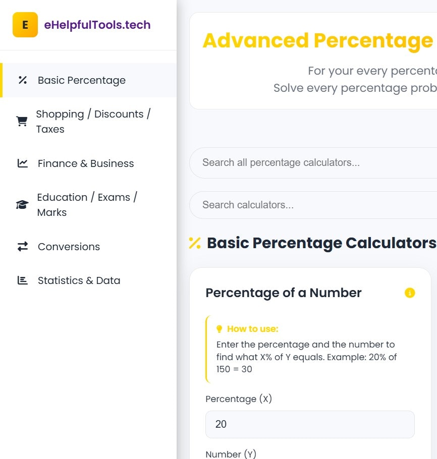Advanced 64-in-1 Percentage Calculator gallery image