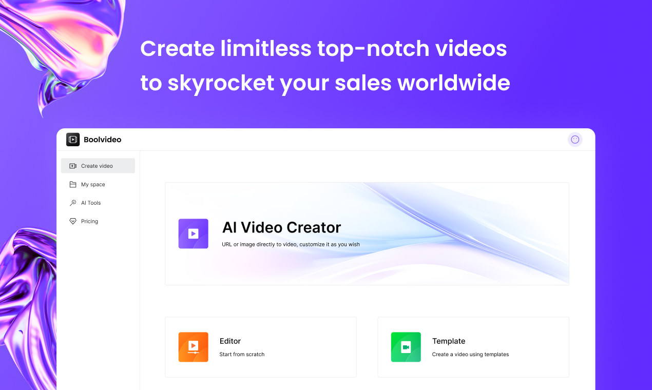 Boolvideo — screenshot 1 showing tool features and UI