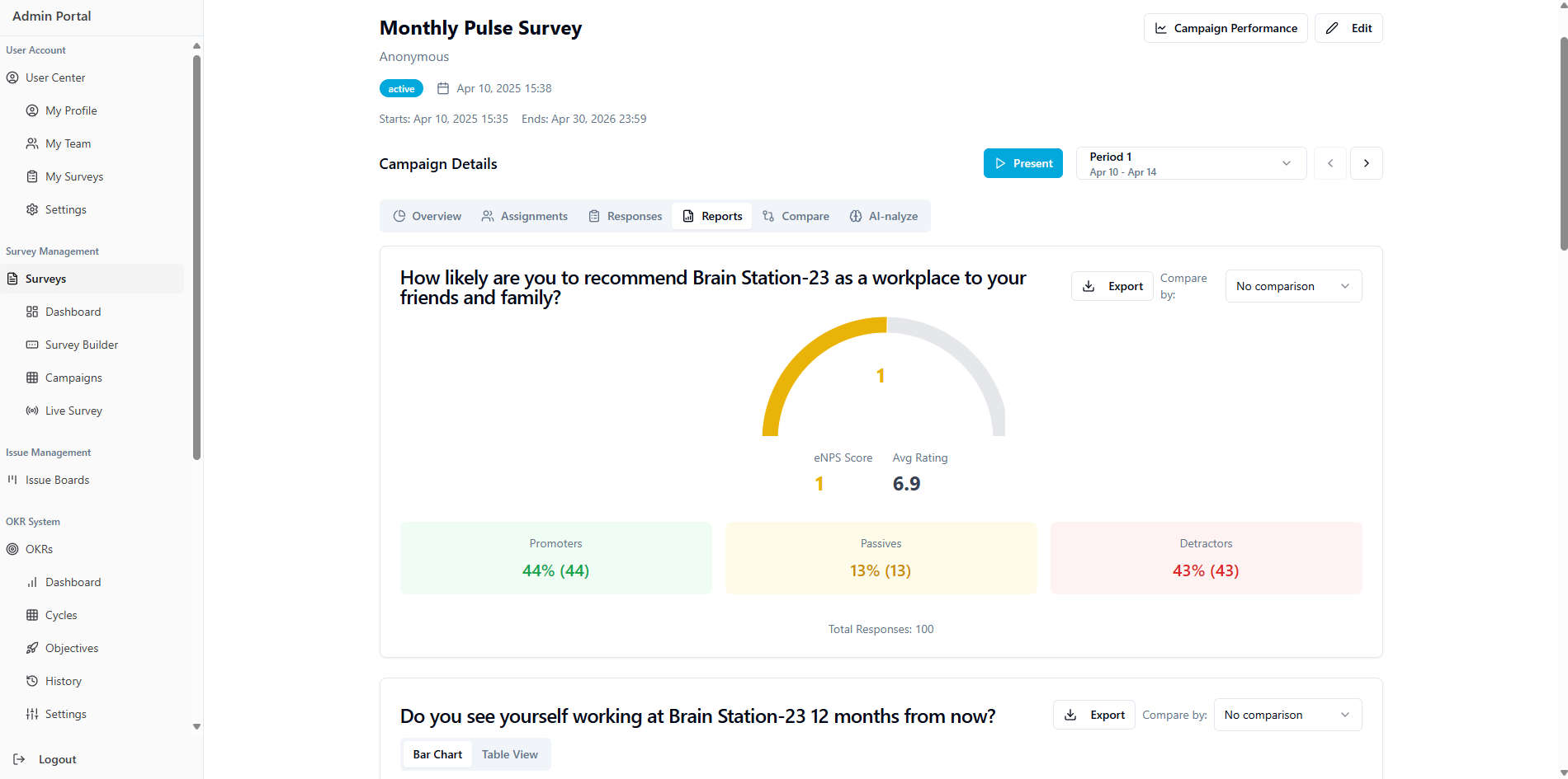 Sondaggio di impulsi aperti - Piattaforma di feedback dei dipendenti garantiti media 3