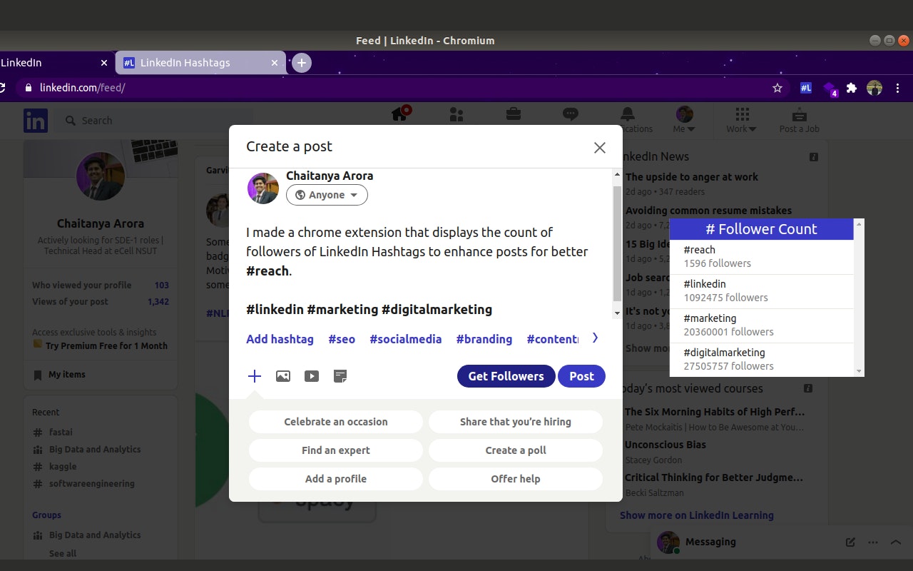 LinkedIn Hashtags gallery image