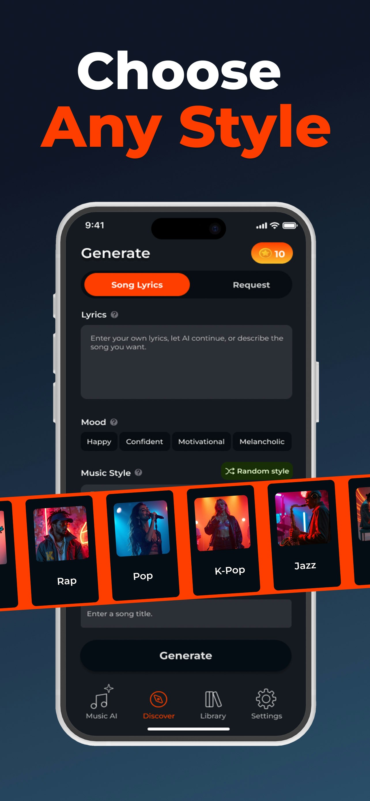AI Song Generator - Rexa - Screenshot 3 showing product features and functionality