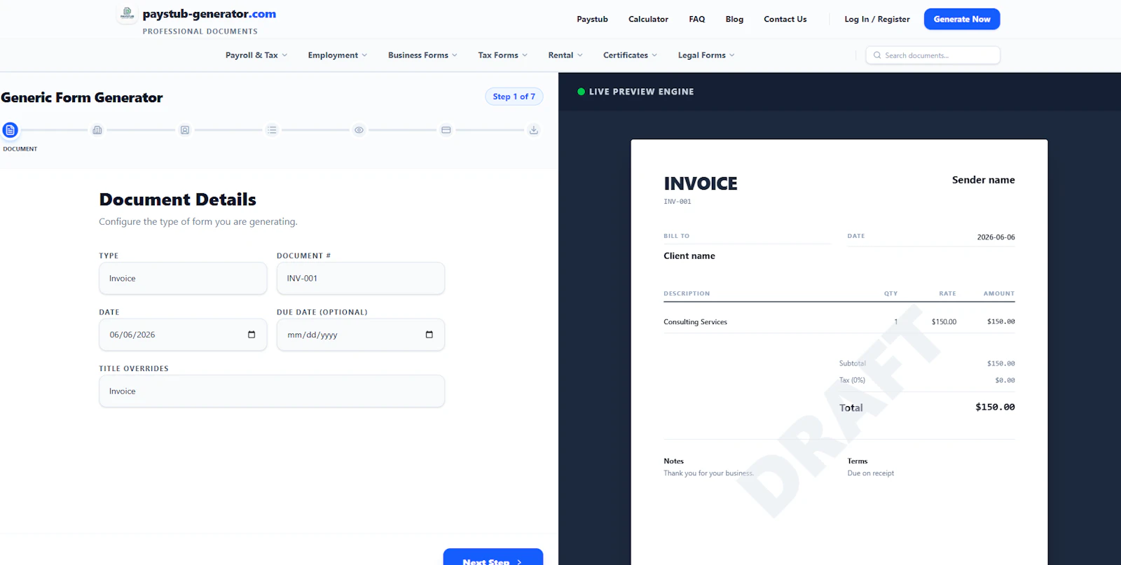 Paystub Generator screenshot 2