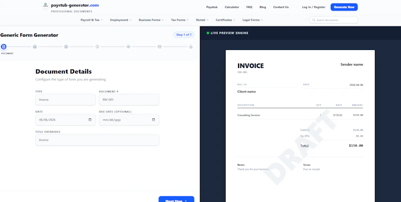 Paystub Generator screenshot 2