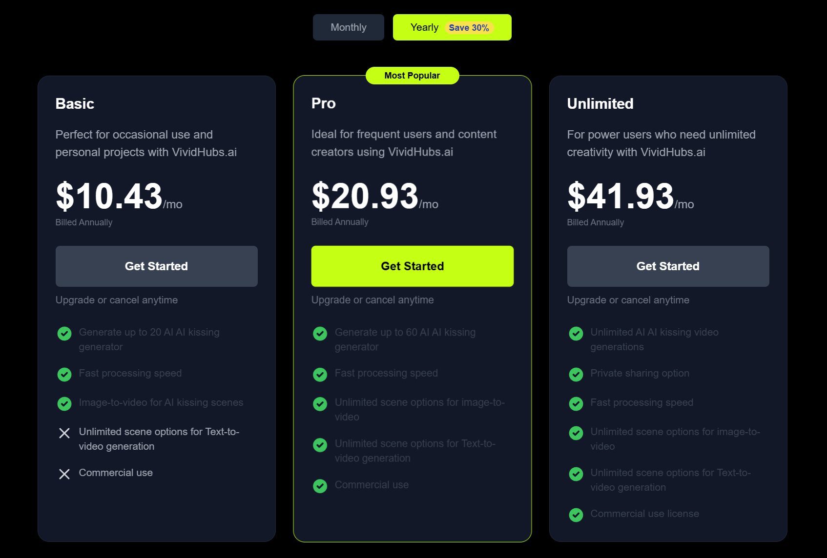 Média VividHubs.ai - Générateur de vidéos en baisers AI 4
